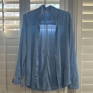 James perse blue button down shirt M